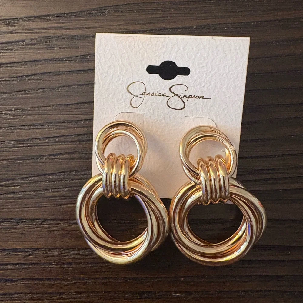 NEW Jessica Simpson Gold Earrings